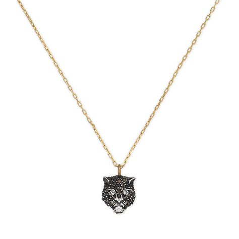 gucci cat necklace free shipping|Gucci leather suitcase.